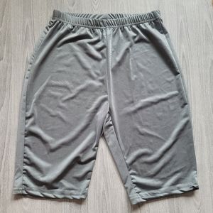 Festival Shiny Silver Biker Shorts